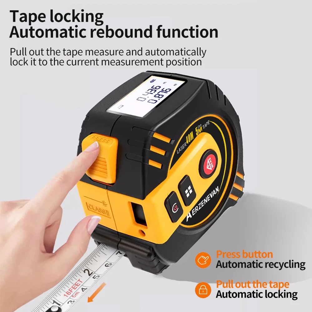 Industrial Laser Rangefinder - เครื่องวัดระยะเลเซอร์ 80 ม. เทปวัดระยะ เครื่องมือวัดระยะ เลเซอร์วัดระยะทาง