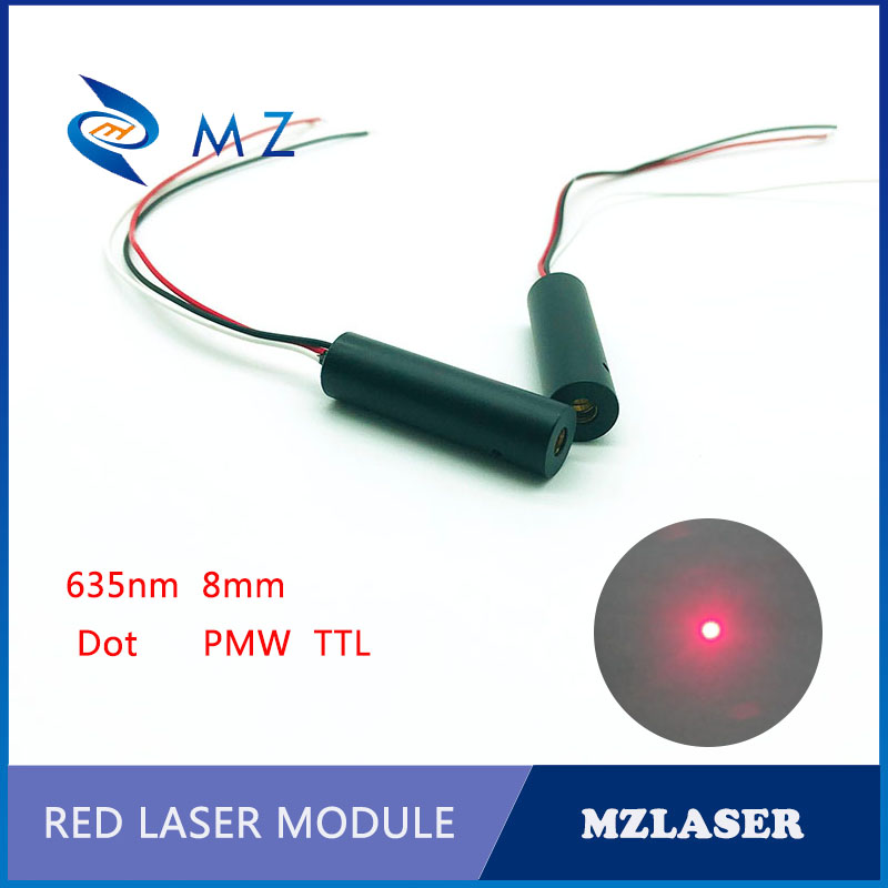 Industrial Applications Of Laser - โมดูลเลเซอร์ควบคุม PMW ระดับอุตสาหกรรม 8 มม. 635