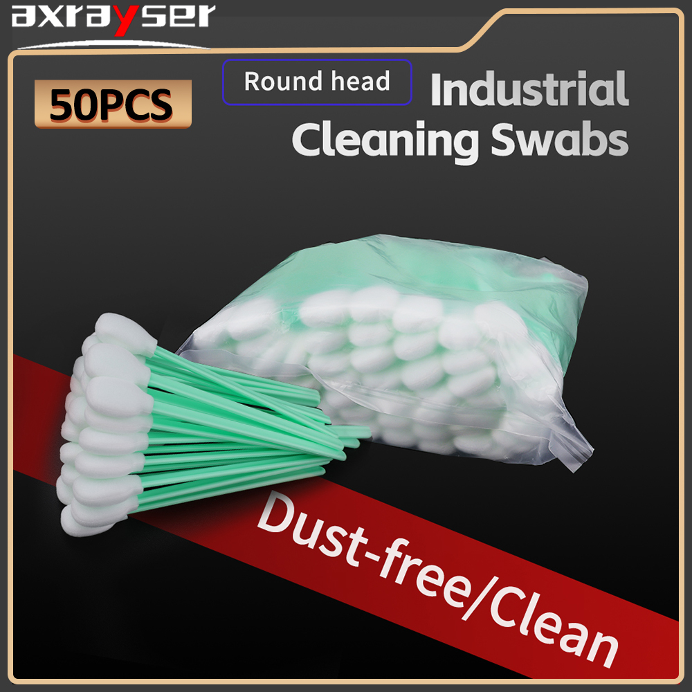 Industrial Laser Cleaning - สำลีเช็ดทำความสะอาดอุตสาหกรรม 50 ชิ้น สำหรับเลนส์เลเซอร์ เลนส์ป้องกัน และเลนส์โฟกัส