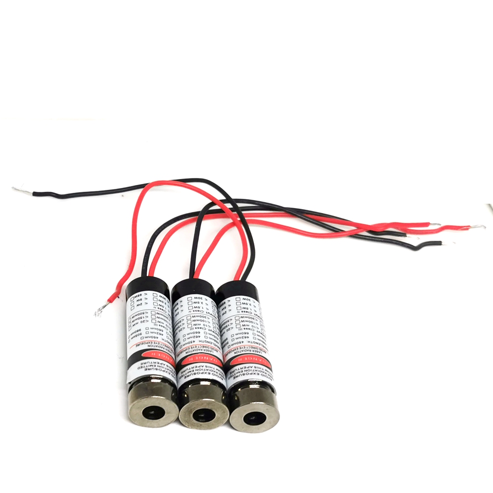 Industrial Laser Line Module - 3ชิ้นห้องปฏิบัติการ/อุตสาหกรรม405nm 20มิลลิวัตต์สีม่วง/สีฟ้าเลเซอร์จุด/สาย/ข้ามไดโอดโมดูล3โวลต์-5โวลต์13x42มิลลิเมตร