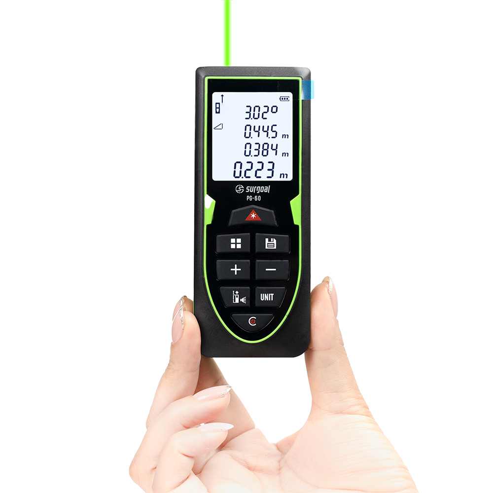 เครื่องวัดระยะด้วยเลเซอร์สีเขี - Industrial Laser Tape Measure บทวิจารณ์และราคา