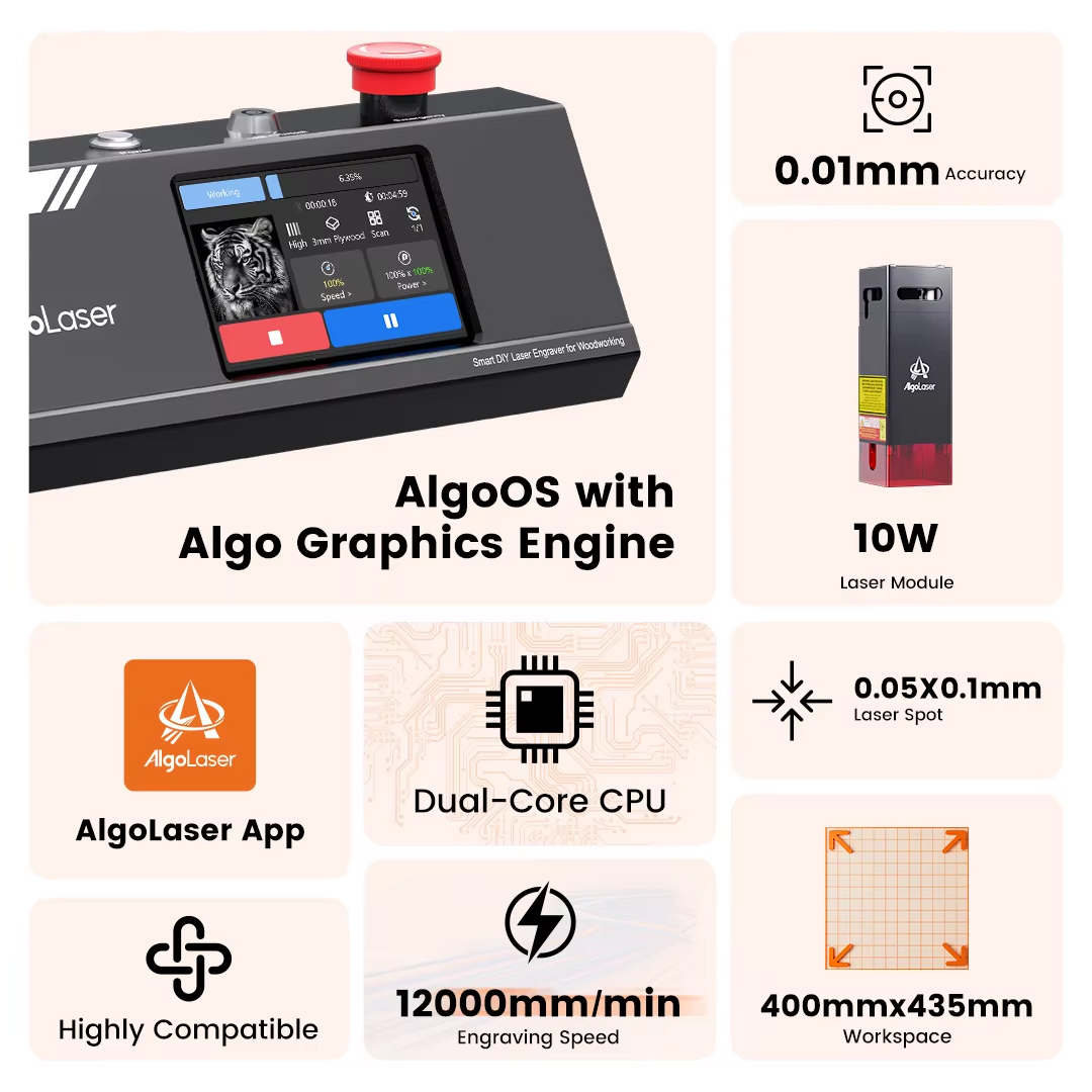 เครื่องแกะสลักเลเซอร์ CNC Algo - Industrial Laser Removal บทวิจารณ์และราคา