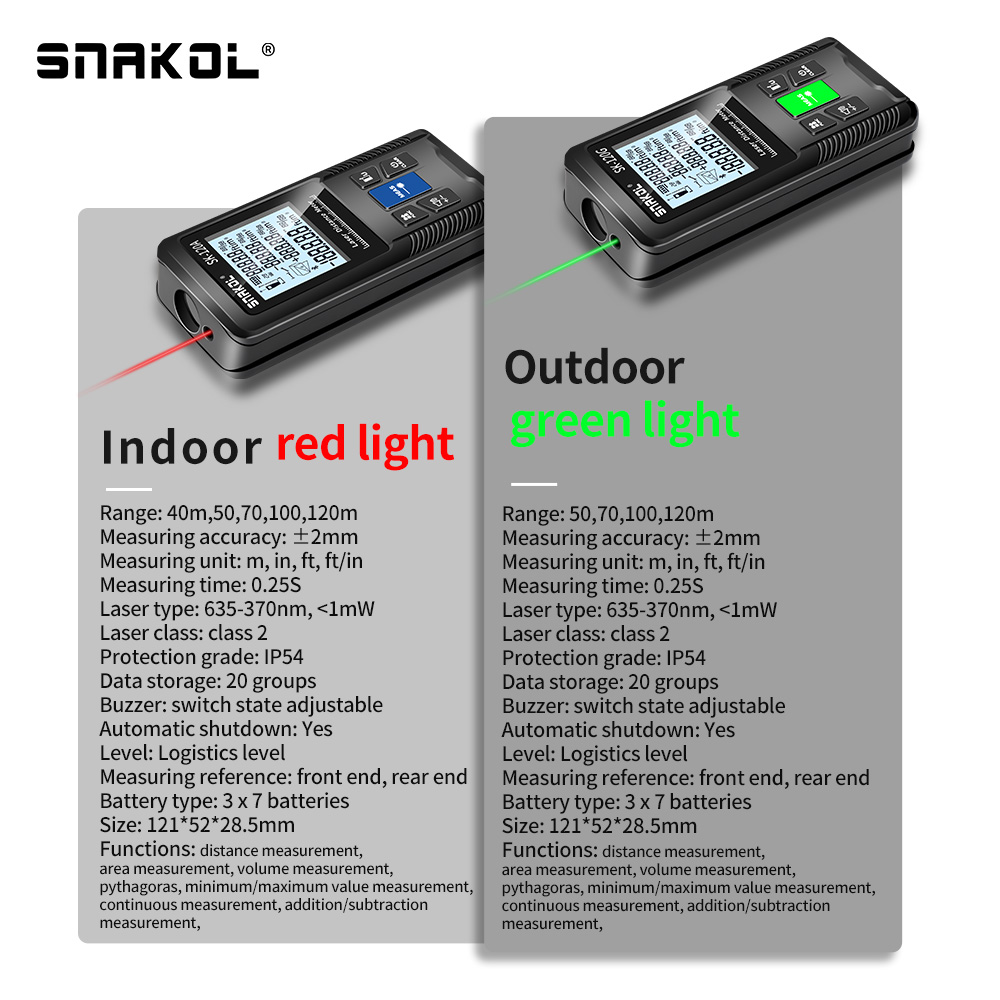 Snakol เลเซอร์ 40 M 50 M 70 M  - Industrial Laser Rangefinder บทวิจารณ์และราคา