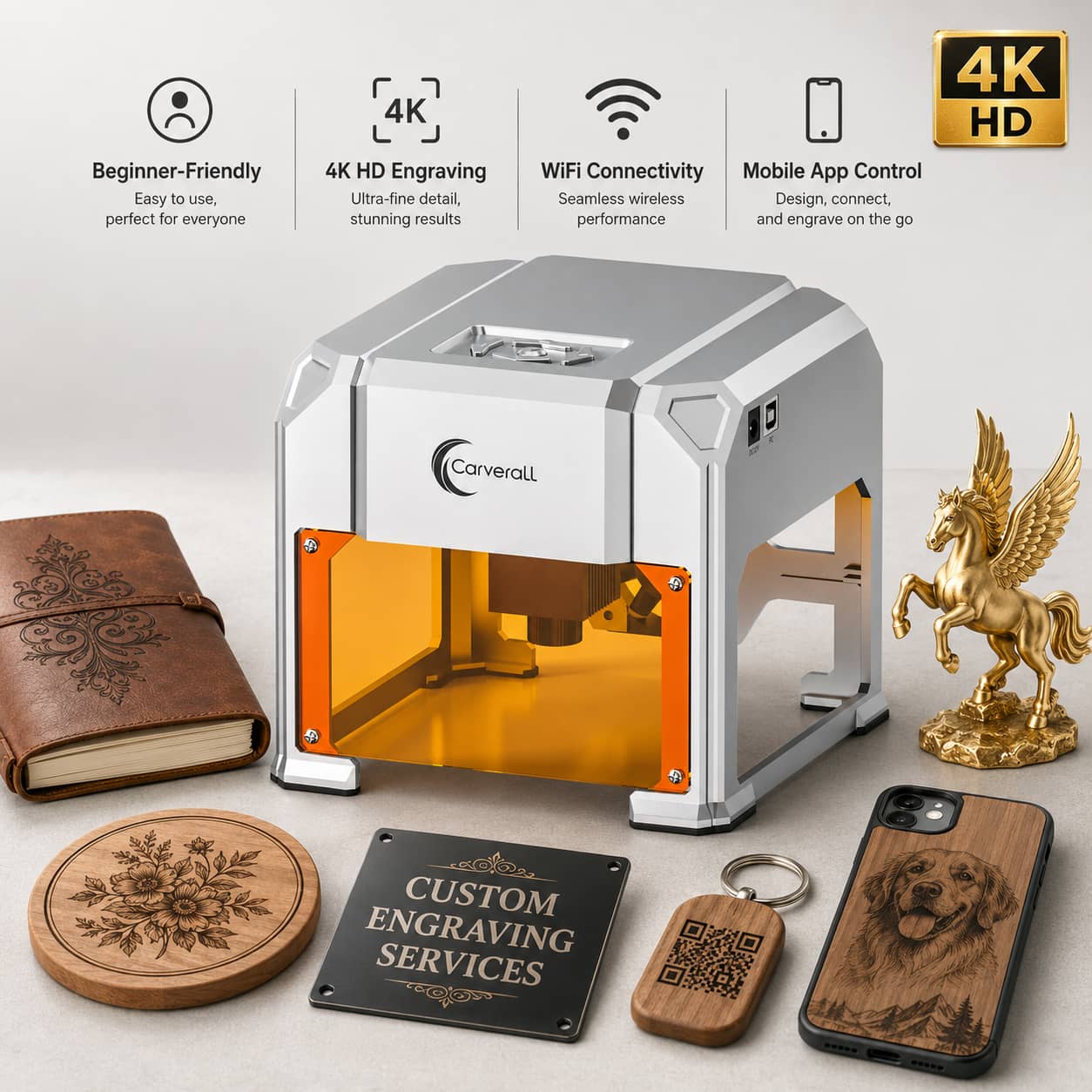 เครื่องแกะสลักเลเซอร์ Carveral - Industrial Handheld Laser Engraver บทวิจารณ์และราคา